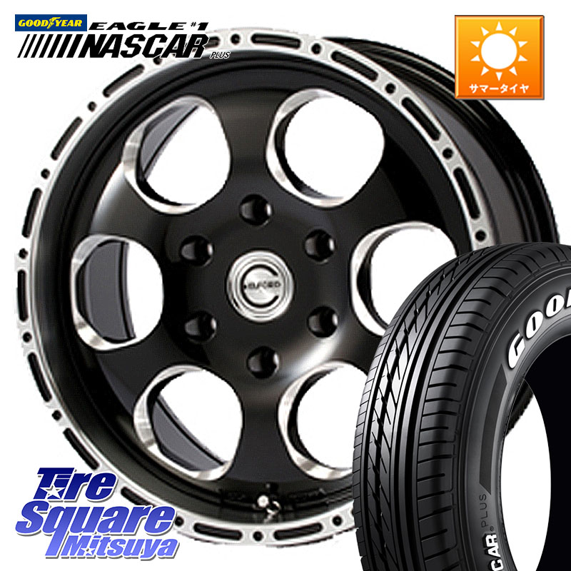 MEIWA Blood Stock One Piece ホイール 16インチ 16 X 7.0J(HIACE) +35 6穴 139.7 グッドイヤー EAGLE #1 NASCAR PLUS ナスカー プラス ホワイトレター サマータイヤ 109/107 215/65R16 109*107