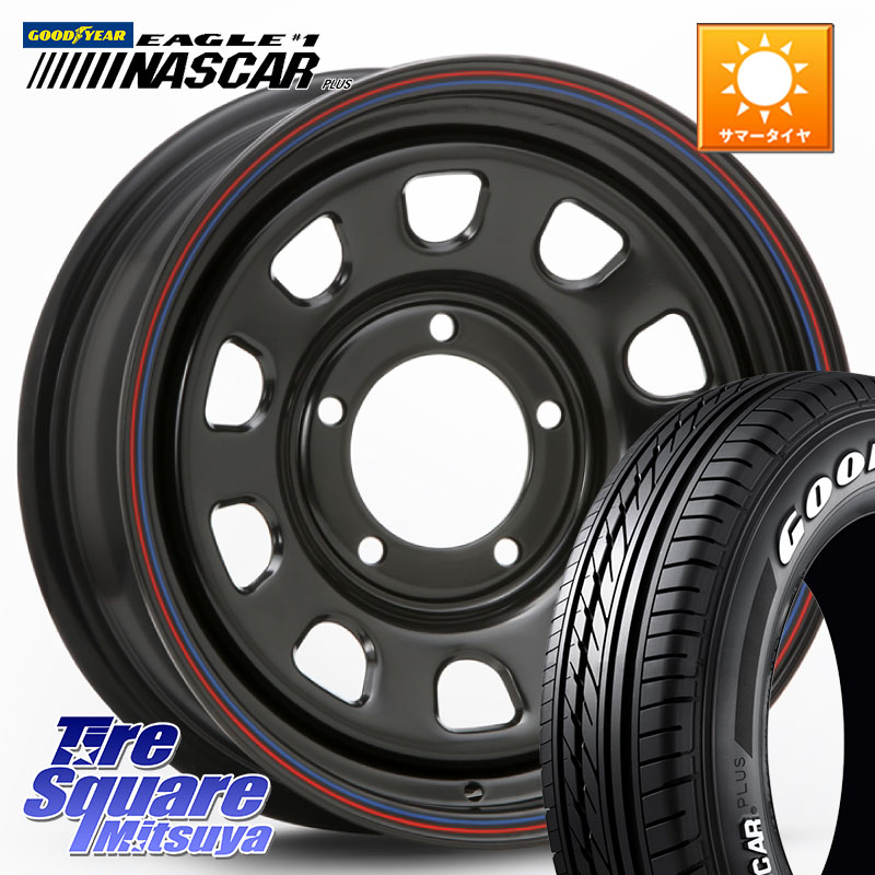 MLJ デイトナ SS DAYTONA ホイール 16インチ 16 X 6.0J +0 5穴 139.7 グッドイヤー EAGLE #1 NASCAR PLUS ナスカー プラス ホワイトレター サマータイヤ 109/107 215/65R16 109*107 ジムニー専用(要オーバーフェンダー等) ジムニ－シエラ・ノマド(カスタム)