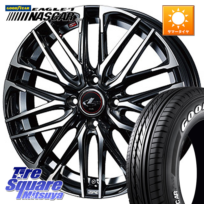グッドイヤー EAGLE #1 NASCAR PLUS ナスカー プラス ホワイトレター サマータイヤ 109/107 215/65R16 109*107WEDS レオニス SK PBMC 5H ウェッズ Leonis ホイール 16インチ 16X6.5J 40 5穴 114.3｜タイヤスクエアミツヤ