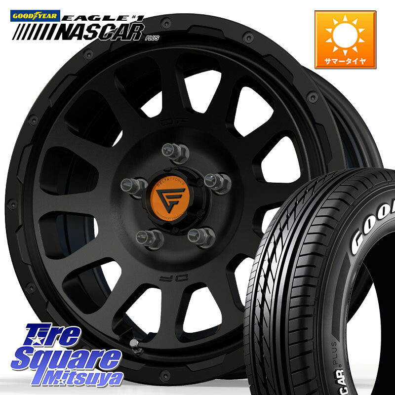 DELTA FORCE デルタフォース オーバル BK 16インチ ホイール 16 X 7.0J +35 5穴 114.3 グッドイヤー EAGLE #1 NASCAR PLUS ナスカー プラス ホワイトレター サマータイヤ 109/107 215/65R16 109*107