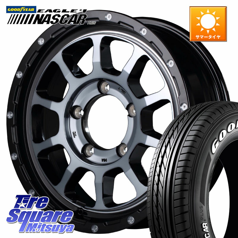 MANARAY MID ナイトロパワー M10 PERSHING J 16インチ 16 X 5.5J +20 5穴 139.7 グッドイヤー EAGLE #1 NASCAR PLUS ナスカー プラス ホワイトレター サマータイヤ 109/107 215/65R16 109*107 ジムニー専用(要オーバーフェンダー等)