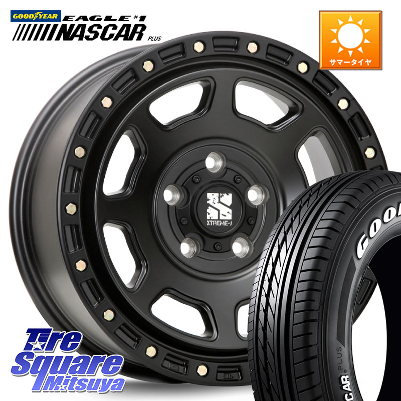 グッドイヤー EAGLE #1 NASCAR PLUS ナスカー プラス ホワイトレター サマータイヤ 109/107 215/65R16 109*107MLJ XJ07 XTREME-J BK 16インチ エクストリームJ 16X7.0J 35 5穴 114.3｜タイヤスクエアミツヤ 108,856円