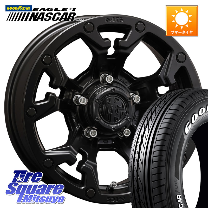 CRIMSON クリムソン GOLEM インセット-5 ゴーレム 16インチ 16 X 6.0J +0 5穴 139.7 グッドイヤー EAGLE #1 NASCAR PLUS ナスカー プラス ホワイトレター サマータイヤ 109/107 215/65R16 109*107 ジムニー専用(要オーバーフェンダー等) ジムニ－シエラ・ノマド(カスタ