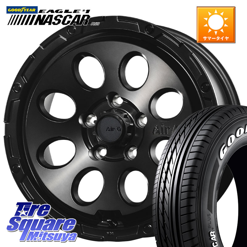 グッドイヤー EAGLE #1 NASCAR PLUS ナスカー プラス ホワイトレター サマータイヤ 109/107 215/65R16 109*1074X4エンジニアリング Air G Massive エアーGマッシブ ホイール 16インチ 16X7.0J 35 5穴 114.3|タイヤスクエアミツヤ