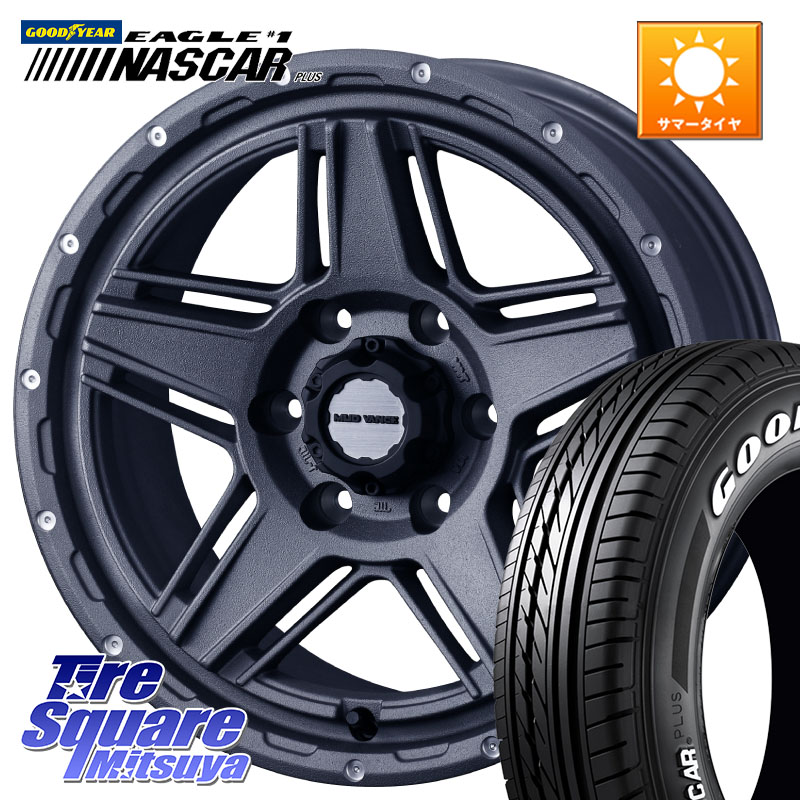 WEDS 40543 マッドヴァンス MUD VANCE 07 15インチ 15 X 6.0J +33 6穴 139.7 グッドイヤー EAGLE #1 NASCAR PLUS ナスカー プラス ホワイトレター サマータイヤ 195/80R15 107*105 200系ハイエース