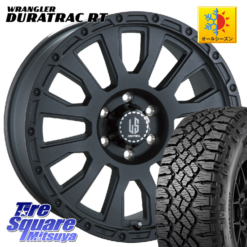 グッドイヤー WRANGLER DURATRAC RT サマータイヤ 265/70R17阿部商会 LA STRADA AVENTURA アヴェンチュラ BK 17インチ 17X8.0J 20 6穴 139.7 ランドクルーザーFJ トライトン 4Runner Tacoma ランドクルーザー プラド カスタムサイズ FJクルーザー|タイヤスクエアミツヤ