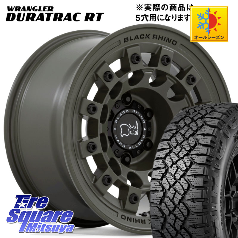 BLACK RHINO FUJI フジ ホイール 17インチ ブラックライノ 17 X 8.0J +38 5穴 127 グッドイヤー WRANGLER DURATRAC RT サマータイヤ 245/75R17 クライスラー ジープ ラングラー JK系 クライスラー ジープ ラングラー JL系