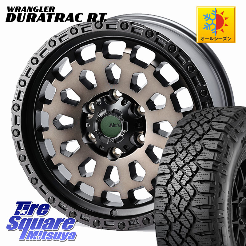 グッドイヤー WRANGLER DURATRAC RT サマータイヤ 285/70R174X4エンジニアリング Air/G VULCAN GHOST ホイール 17インチ 17X8.0J 20 6穴 139.7｜タイヤスクエアミツヤ