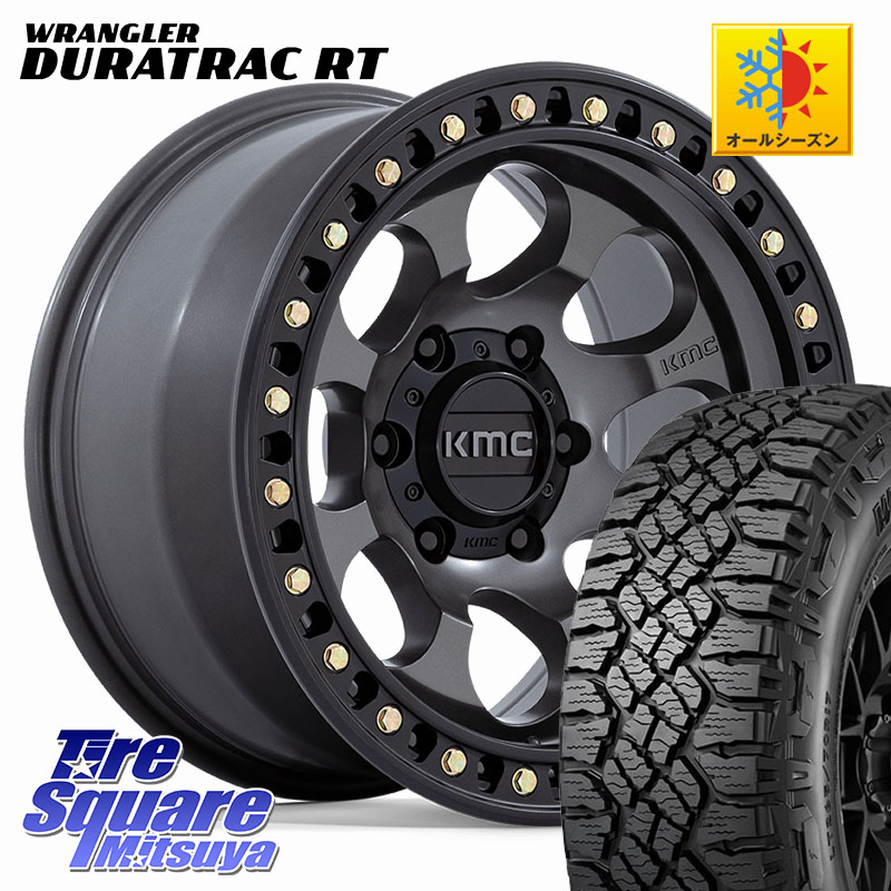 KMC KM550 RIOT SBL ANTHRACITE ホイール 17インチ 17 X 8.5J +10 6穴 139.7 グッドイヤー WRANGLER DURATRAC RT サマータイヤ 275/65R17