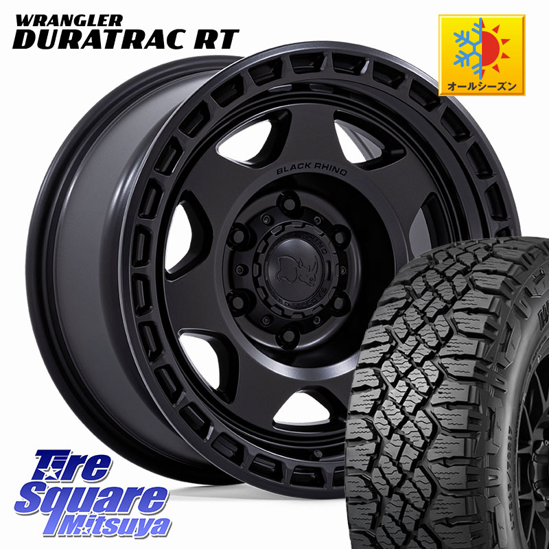 グッドイヤー WRANGLER DURATRAC RT サマータイヤ 265/70R17BLACK RHINO VOYAGER ホイール 17インチ ブラックライノ 17X8.5J 0 6穴 139.7 トライトン ランドクルーザー プラド カスタムサイズ｜タイヤスクエアミツヤ