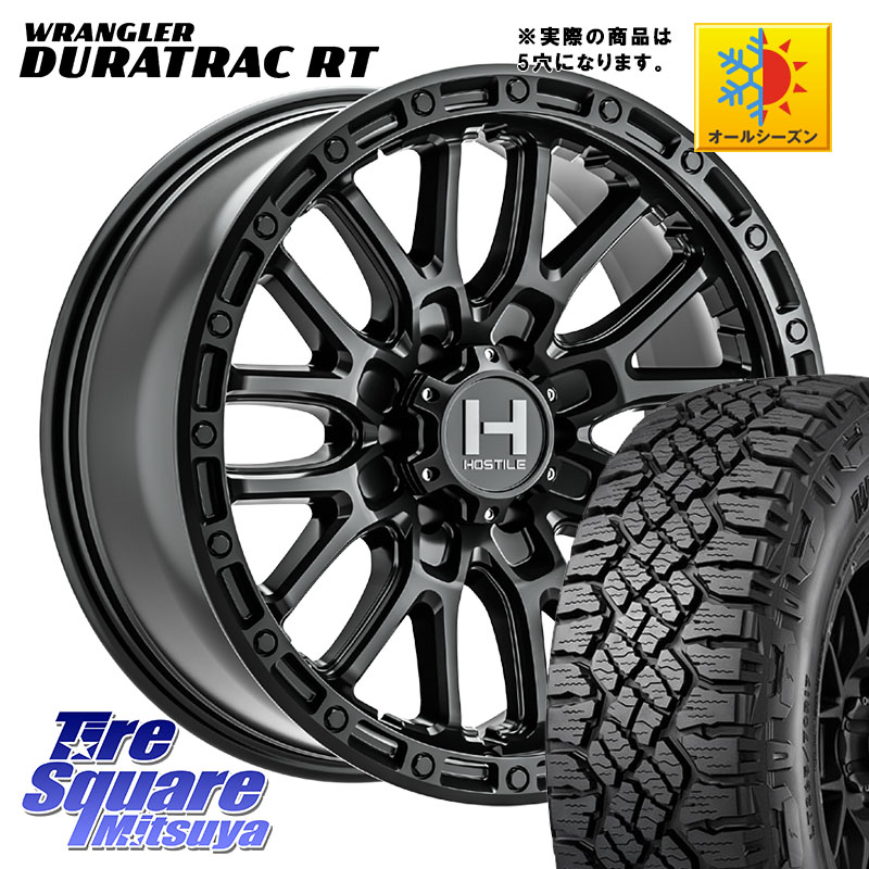 HOSTILE H135 RIDGE CREST JP SPEC ホイール 17インチ◇参考画像 17 X 8.0J +38 5穴 114.3 グッドイヤー WRANGLER DURATRAC RT サマータイヤ 245/65R17