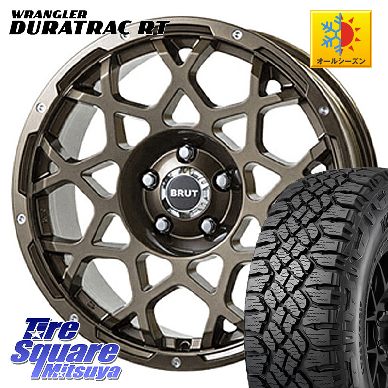 BRUT ブルート BR-55 BR55 ホイール 18インチ 18 X 8.0J +20 6穴 139.7 グッドイヤー WRANGLER DURATRAC RT サマータイヤ 285/60R18