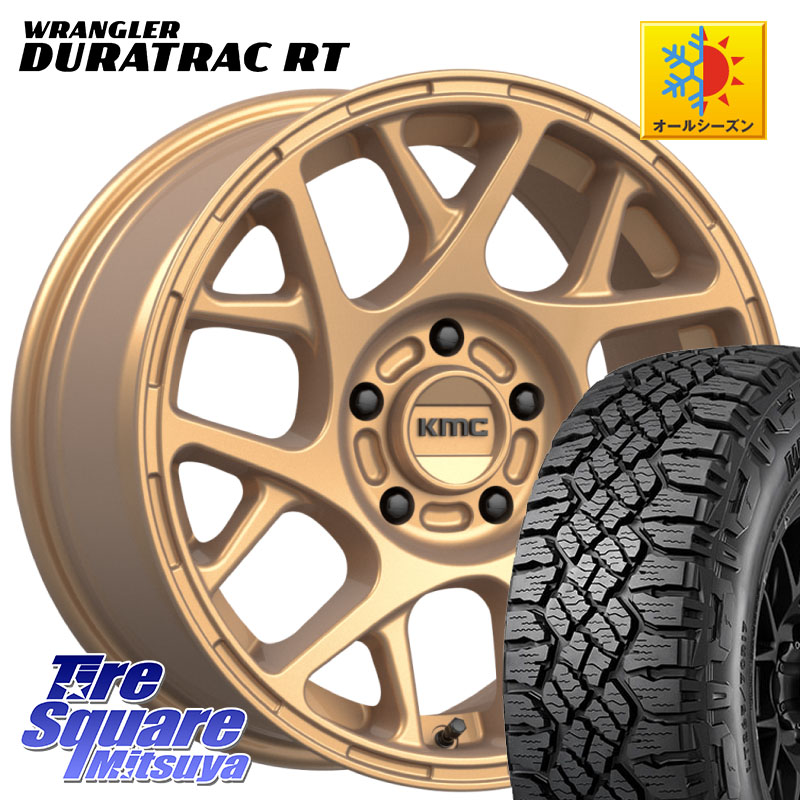 KMC KM708 BULLY ホイール 17インチ 専用Nut別売 17 X 8.0J +38 5穴 114.3 グッドイヤー WRANGLER DURATRAC RT サマータイヤ 245/65R17