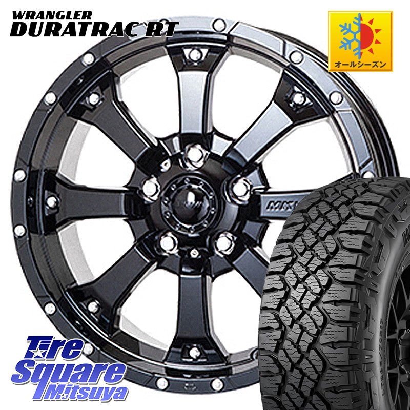 MKW MK-46 MK46 グロスブラック 5H ホイール 17インチ 17 X 7.5J +35 5穴 127 グッドイヤー WRANGLER DURATRAC RT サマータイヤ 245/75R17 クライスラー ジープ ラングラー JK系 クライスラー ジープ ラングラー JL系