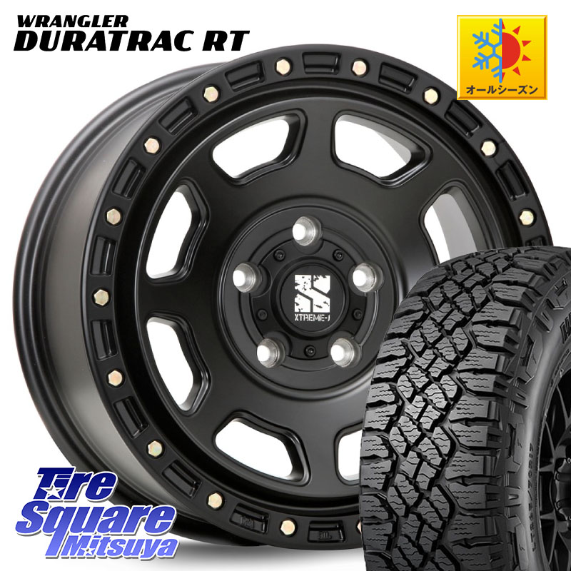 MLJ XJ07 XTREME-J BK ホイール 18インチ 18 X 8.0J +43 5穴 127 グッドイヤー WRANGLER DURATRAC RT サマータイヤ 275/65R18 クライスラー ジープ ラングラー JK系 クライスラー ジープ ラングラー JL系