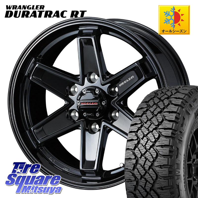 WEDS KEELER TACTICS ブラック ホイール 4本 18インチ キーラー タクティクス 18 X 8.0J +25 6穴 139.7 グッドイヤー WRANGLER DURATRAC RT サマータイヤ 285/60R18