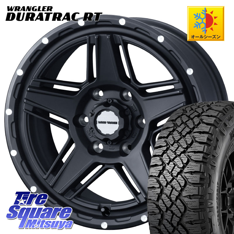 WEDS 40539 マッドヴァンス MUD VANCE 07 BK 18インチ 18 X 8.0J +20 6穴 139.7 グッドイヤー WRANGLER DURATRAC RT サマータイヤ 285/60R18