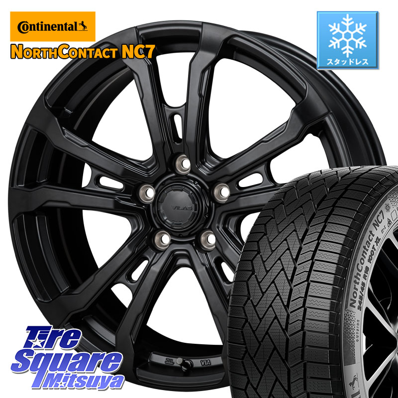 コンチネンタル NorthContact NC7 スタッドレス ミツヤ 正規品 225/45R17 MONZA HI-BLOCK VILAS 17インチ 17 X 7.0J +48 5穴 114.3