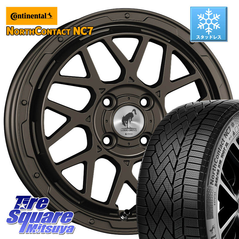 コンチネンタル NorthContact NC7 スタッドレス ミツヤ 正規品 195/60R16 SUPER STAR LODIO DRIVE ロディオドライブ 8M MONO モノ 16インチ 16 X 6.0J +42 4穴 100 E13オーラ