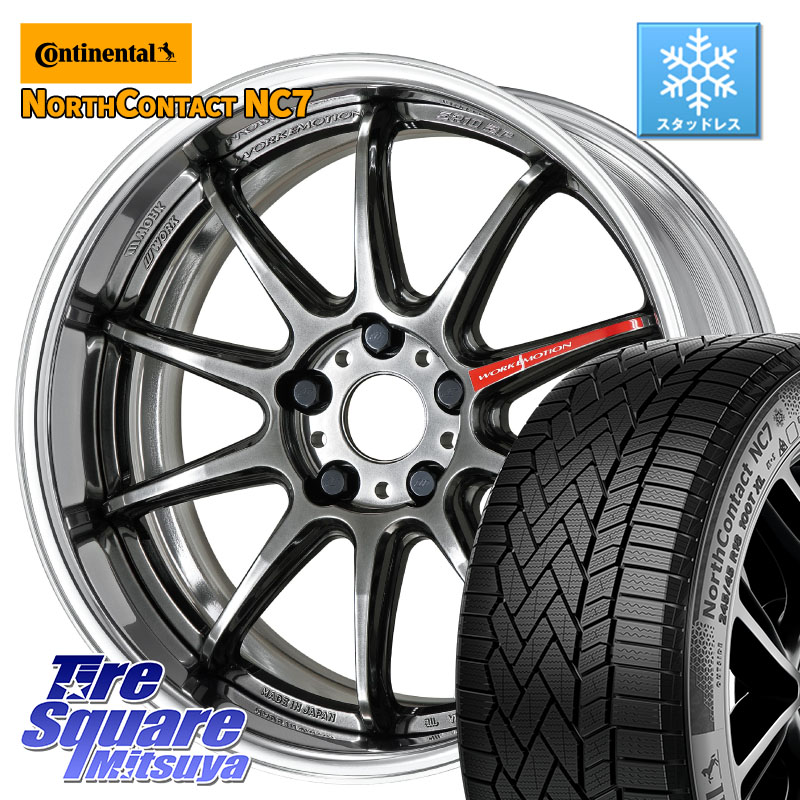 コンチネンタル NorthContact NC7 スタッドレス ミツヤ 正規品 225/55R18 WORK EMOTION ZR10 L Disk GTK 18インチ 2ピース 18 X 8.5J +50 5穴 114.3 E52エルグランド