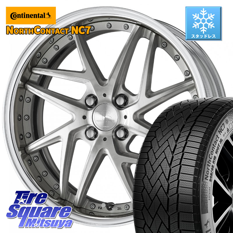 コンチネンタル NorthContact NC7 スタッドレス ミツヤ 正規品 195/60R16 WORK RIZALTADO MESH2 A Disk 16インチ 2ピース 16 X 6.5J +45 4穴 100 E13オーラ