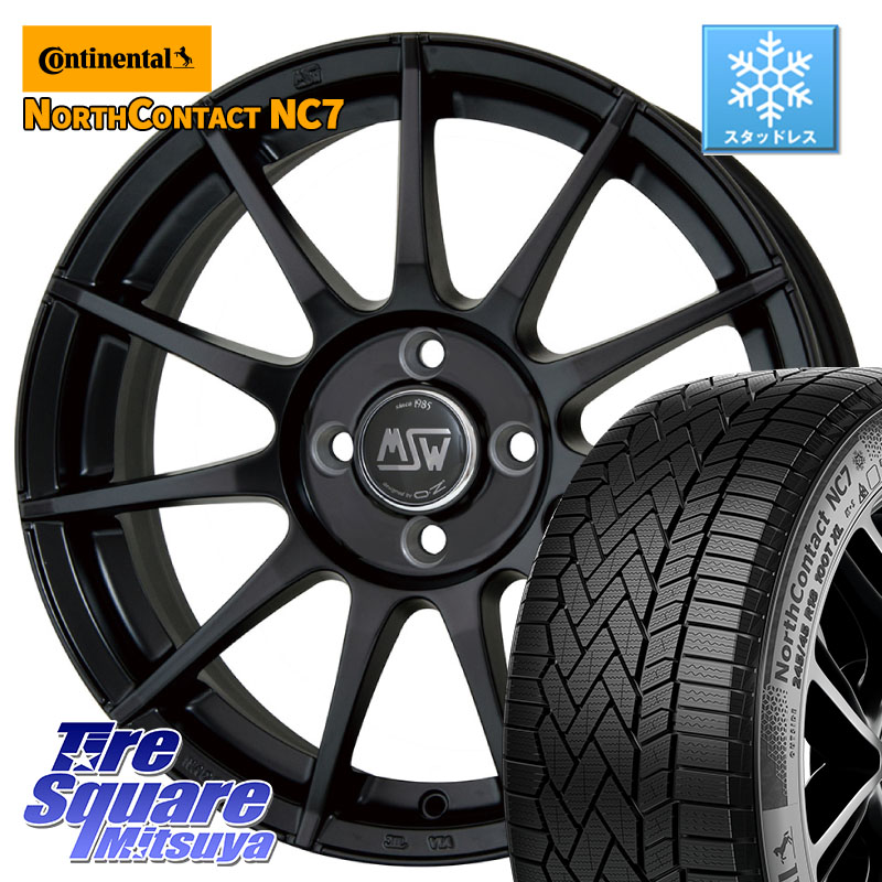 コンチネンタル NorthContact NC7 スタッドレス ミツヤ 正規品 225/45R17 MSW by OZ MSW85-2 ホイール 17インチ 17 X 7.0J(CITROEN C4 B5) +28 4穴 108 シトロエン C4 B7系