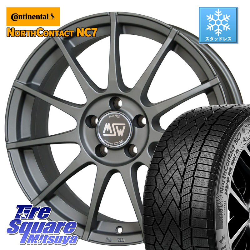 コンチネンタル NorthContact NC7 スタッドレス ミツヤ 正規品 225/45R17 MSW by OZ MSW85-2 ガンメタ ホイール 17インチ 17 X 7.0J(VOL V40 MB4) +50 5穴 108 VOLVO ボルボ V40
