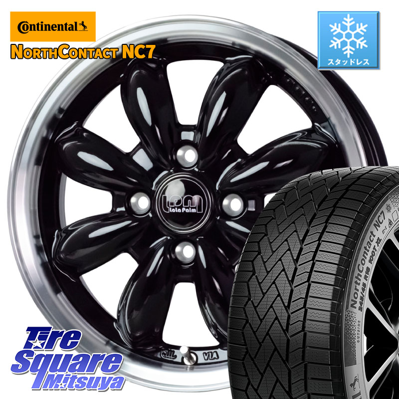 コンチネンタル NorthContact NC7 スタッドレス ミツヤ 正規品 185/60R15HotStuff LaLa Palm CUP2 ララパーム カップ2 BK ホイール 15インチ 15X5.5J 45 4穴 100 160系カローラフィールダー ヤリス GR/GS系フィット 130系ヴィッツ ヴィッツ カローラフィールダーハイブ|タイヤスクエアミツヤ