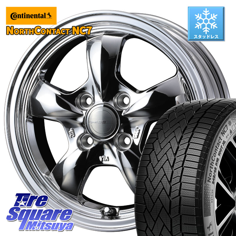 コンチネンタル NorthContact NC7 スタッドレス ミツヤ 正規品 175/65R15WEDS グラフト GYRAFT 5S ホイール 15インチ 15X5.5J 42 4穴 100 160系カローラフィールダー GR/GS系フィット クロスビー スイフト4穴 130系ヴィッツ スペイド キューブ CUBE 日産 ポルテ アクア｜タイヤスクエアミツヤ