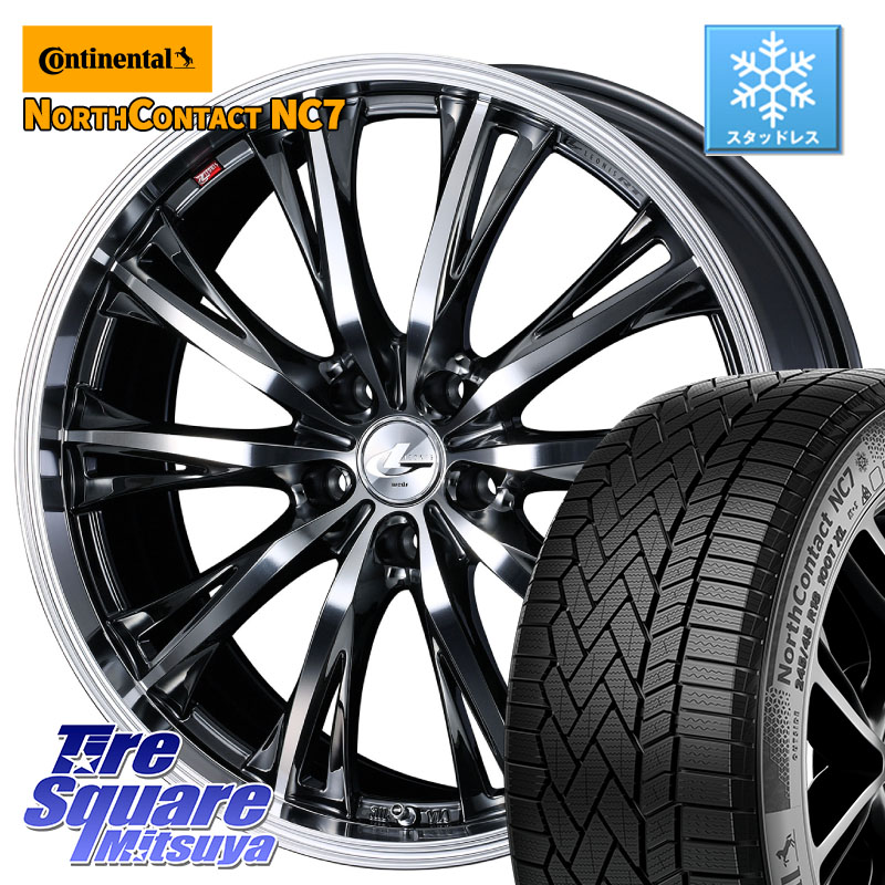 コンチネンタル NorthContact NC7 スタッドレス ミツヤ 正規品 195/60R16 WEDS 41171 LEONIS RT ウェッズ レオニス ホイール 16インチ 16 X 6.5J +52 5穴 114.3