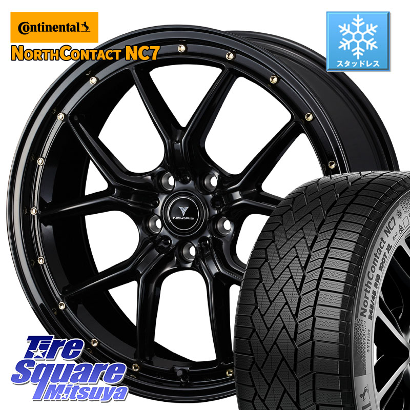 コンチネンタル NorthContact NC7 スタッドレス ミツヤ 正規品 225/45R18 WEDS 41323 NOVARIS ASSETE S1 ホイール 18インチ ノヴァリス アセット 18 X 7.5J +53 5穴 114.3 P15キックス CX-3 レヴォーグ RC系オデッセイ前期