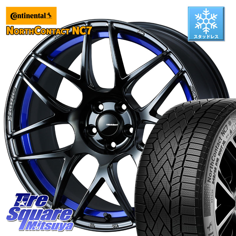 コンチネンタル NorthContact NC7 スタッドレス ミツヤ 正規品 225/55R18 WEDS 74234 SA-27R ウェッズ スポーツ ホイール 18インチ 18 X 8.0J +42 5穴 114.3 デリカD:5 SL系フォレスター
