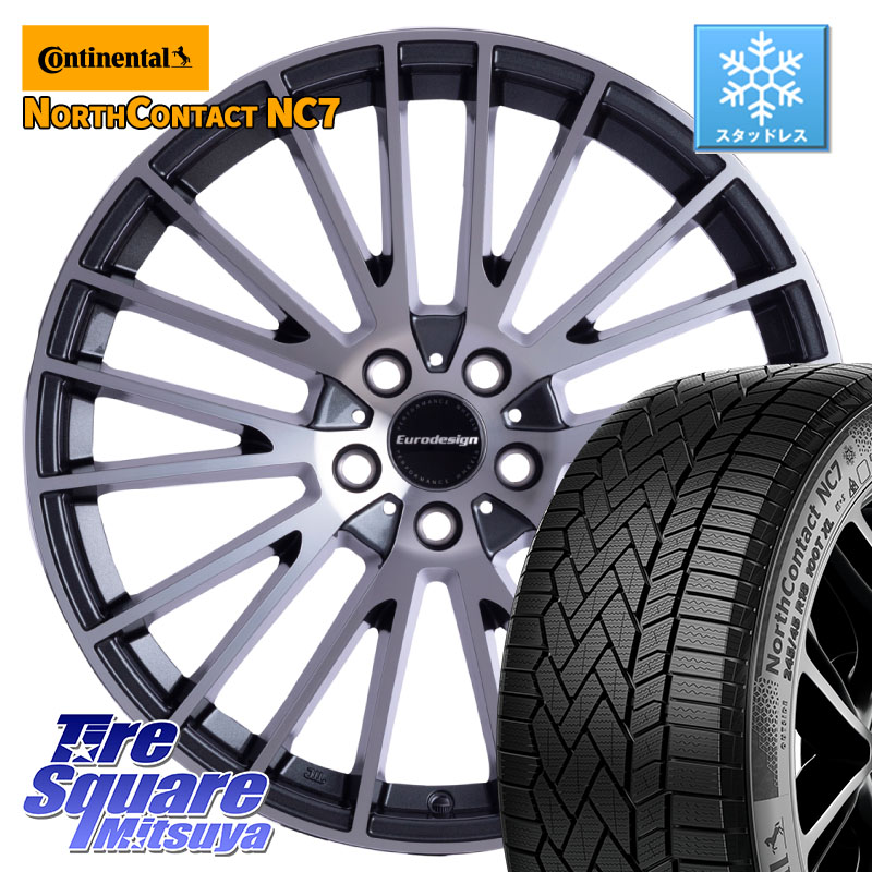 コンチネンタル NorthContact NC7 スタッドレス ミツヤ 正規品 205/60R16阿部商会 Eurodesign CALWER ホイール 16インチ 16X6.5J(VOL V40 MB4) 50 5穴 108 VOLVO ボルボ V40 クロスカントリー|タイヤスクエアミツヤ