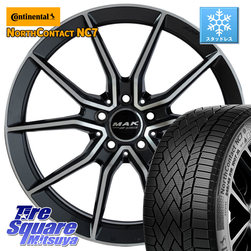 コンチネンタル NorthContact NC7 スタッドレス ミツヤ 正規品 225/45R17阿部商会 MAK ARGENTO FF ホイール 17インチ 17X7.5J(MB W246) 48 5穴 112 メルセデスベンツ Bクラス(W246)｜タイヤスクエアミツヤ