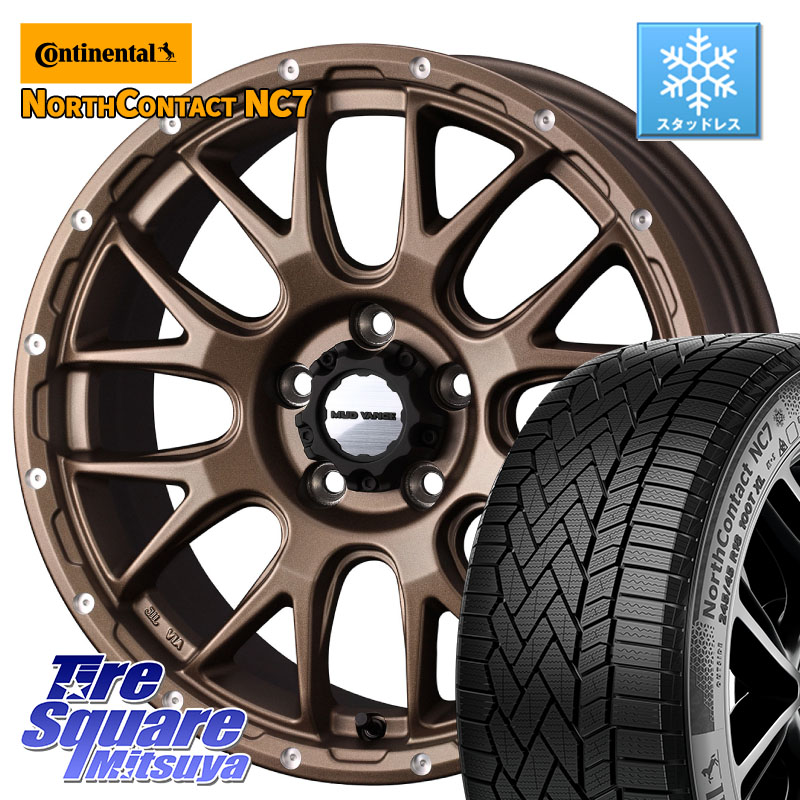 コンチネンタル NorthContact NC7 スタッドレス ミツヤ 正規品 225/55R18 WEDS 41147 マッドヴァンス MUD VANCE 08 ホイール 18インチ 18 X 7.5J +35 5穴 114.3 デリカD:5