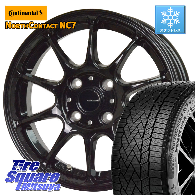 コンチネンタル NorthContact NC7 スタッドレス ミツヤ 正規品 185/60R15HotStuff G.SPEED G-07 ホイール 15インチ ジースピード 15X5.5J 50 4穴 100 GR/GS系フィット GP5/6フィットHV インサイト スプラッシュ フィットシャトル フィット FIT シャトル グレイス｜タイヤスクエアミツヤ 55,270円