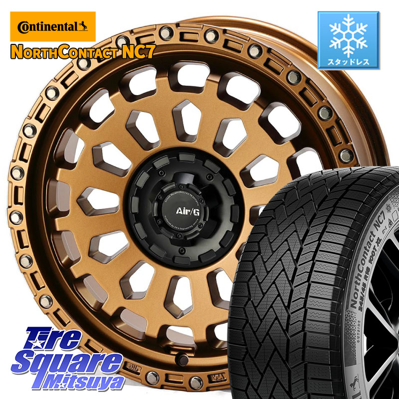 コンチネンタル NorthContact NC7 スタッドレス ミツヤ 正規品 225/55R18 4X4エンジニアリング Air/G VULCAN ホイール 18インチ 18 X 8.0J +40 5穴 114.3 デリカD:5