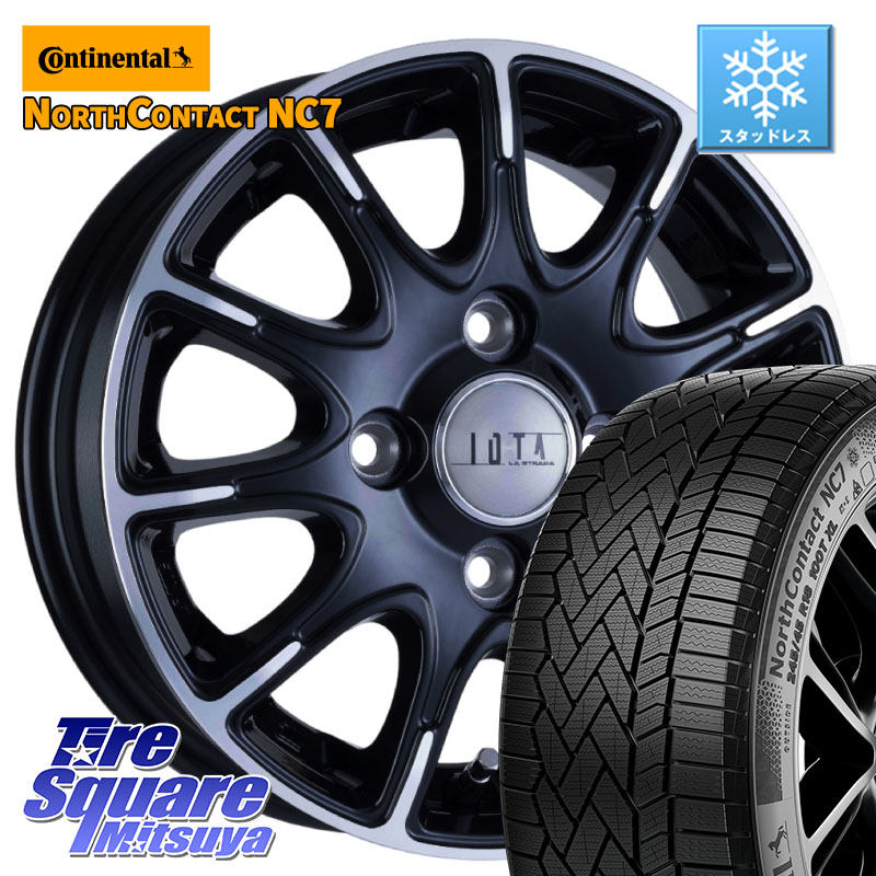 コンチネンタル NorthContact NC7 スタッドレス ミツヤ 正規品 195/65R15 阿部商会 TIRADO IOTA イオタ ホイール 15インチ 15 X 5.5J +43 4穴 100 E13オーラ