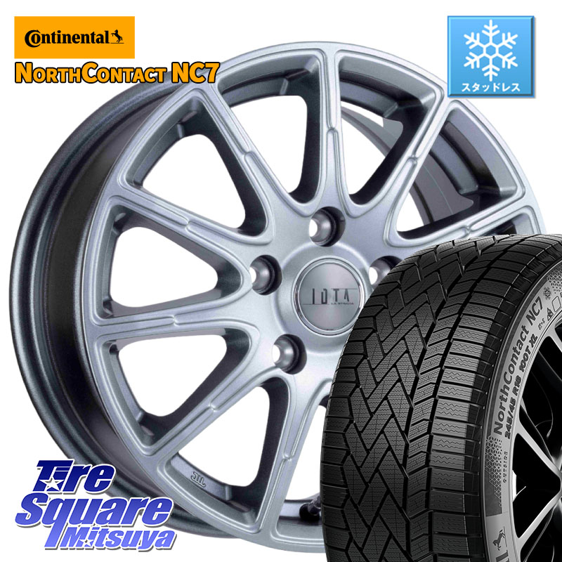 コンチネンタル NorthContact NC7 スタッドレス ミツヤ 正規品 195/65R15 阿部商会 IOTA 平座仕様(レクサス・トヨタ専用) TIRADO イオタ ホイール 15インチ 15 X 6.0J +45 5穴 100 210系カローラスポーツ 50系プリウス 56,652円