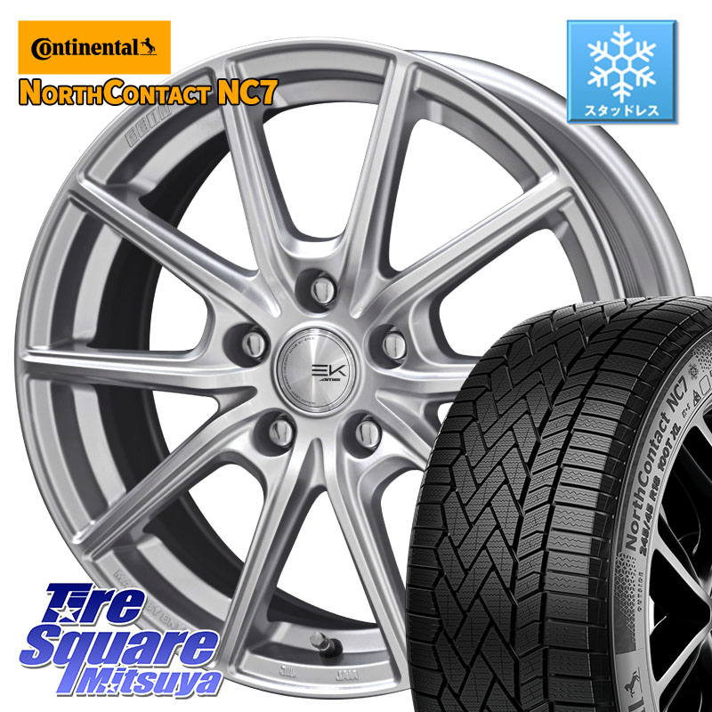 コンチネンタル NorthContact NC7 スタッドレス ミツヤ 正規品 225/55R17KYOHO SEIN EK ザインEK ホイール 17インチ 17X7.0J 42 5穴 114.3 MAZDA6 10系アルファード スカイラインセダン 日産 シーマ 日産 フーガ FUGA 日産|タイヤスクエアミツヤ