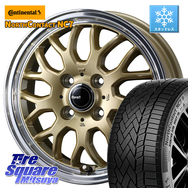 コンチネンタル NorthContact NC7 スタッドレス ミツヤ 正規品 175/65R15 WEDS グラフト GYRAFT 9M ホイール 15インチ 15 X 5.5J +42 4穴 100 アクア 160系カローラフィールダー GR・GS系フィット クロスビー スイフト4穴 130系ヴィッツ スペイド