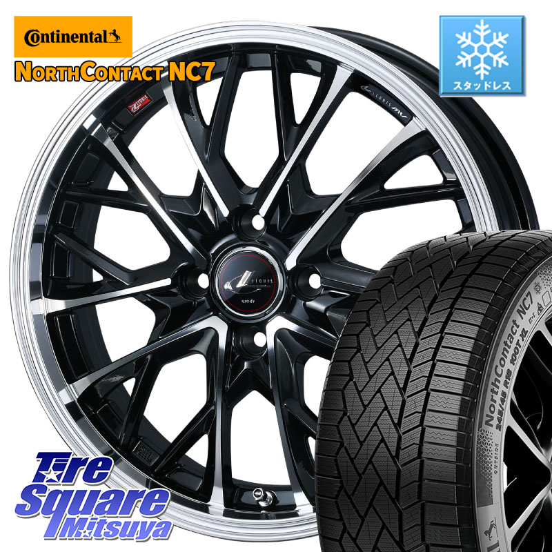 コンチネンタル NorthContact NC7 スタッドレス ミツヤ 正規品 185/65R15 WEDS LEONIS MV レオニス MV ホイール 15インチ 15 X 5.5J +43 4穴 100 アクアクロスオーバー FITクロスター