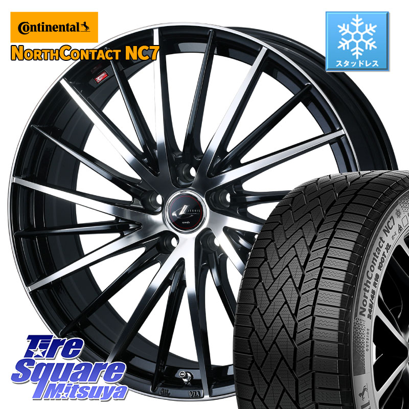 コンチネンタル NorthContact NC7 スタッドレス ミツヤ 正規品 235/55R19 WEDS LEONIS FR レオニス FR ホイール 19インチ 19 X 7.5J(M14B) +40 5穴 114.3 レクサスNX20系 クラウンスポーツ・エステート ハイブリッドZ スバル ソルテラ