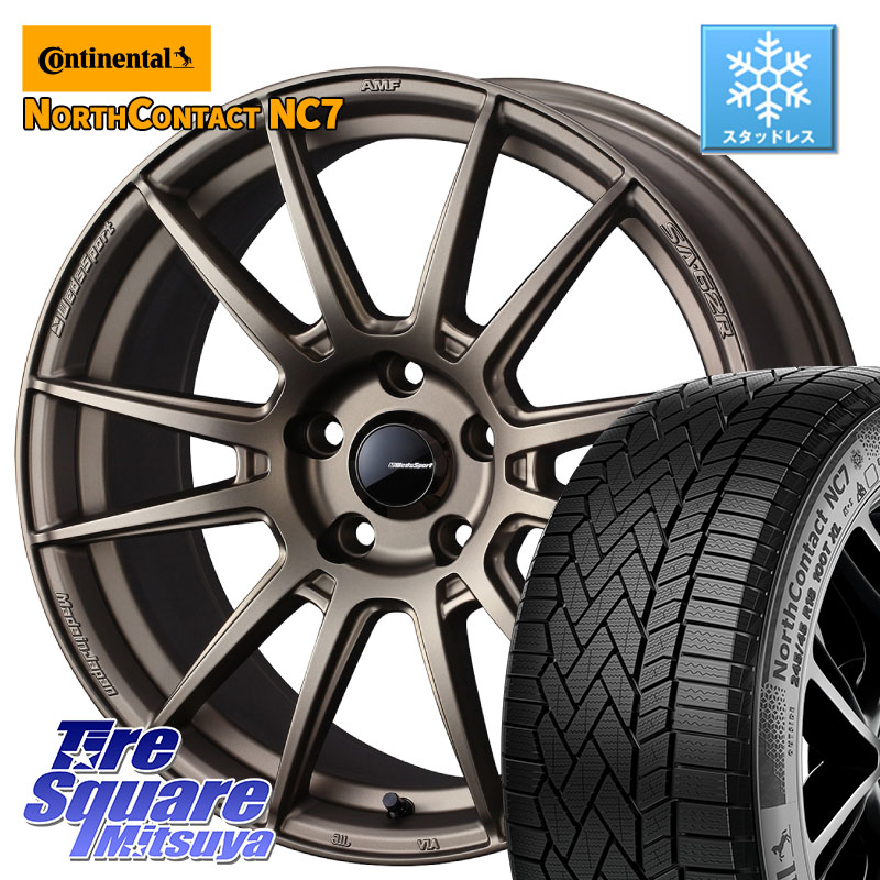 コンチネンタル NorthContact NC7 スタッドレス ミツヤ 正規品 225/45R18 WEDS WedsSport SA-62R ホイール 18インチ 18 X 7.5J +45 5穴 114.3 90系ノア ヴォクシー プリウスアルファ P15キックス リーフ RP6～8ステップワゴン レヴォーグ