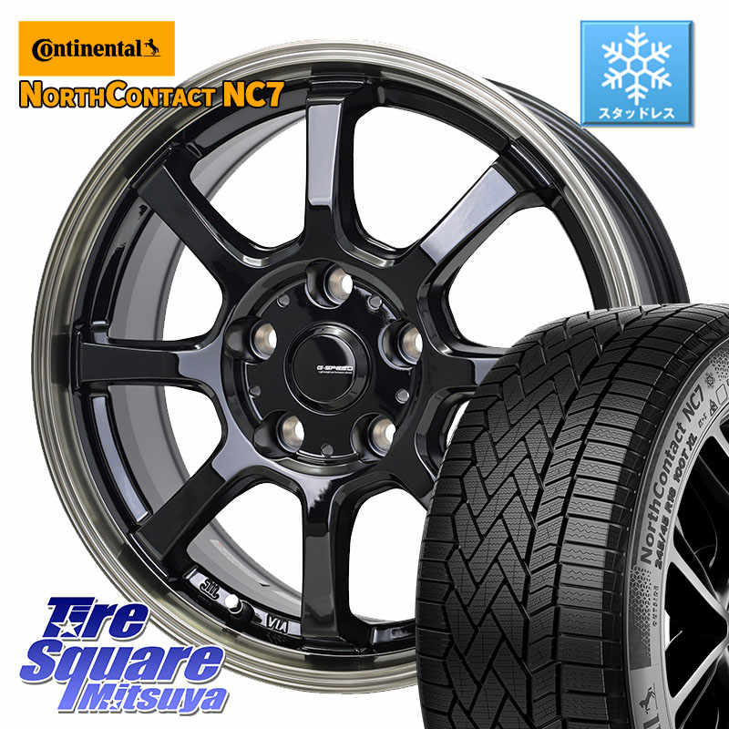 コンチネンタル NorthContact NC7 スタッドレス ミツヤ 正規品 225/65R17 HotStuff G-SPEED P-08 ホイール 17インチ ジースピード 17 X 7.0J +55 5穴 114.3 BT5レガシィアウトバック