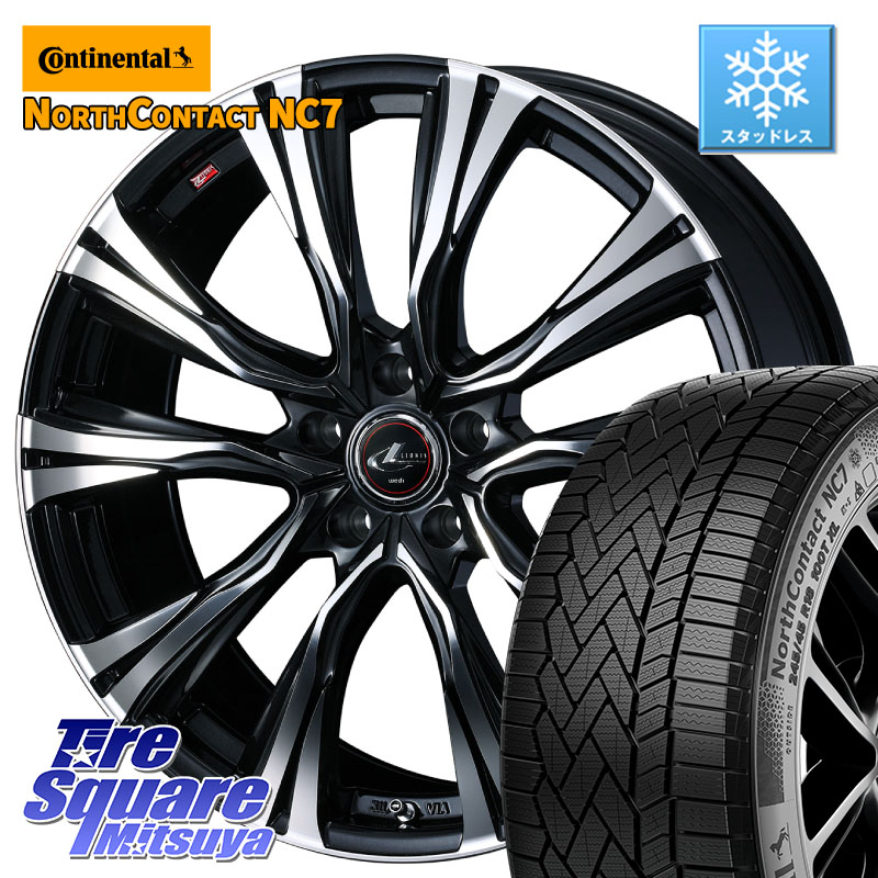 コンチネンタル NorthContact NC7 スタッドレス ミツヤ 正規品 235/55R19 WEDS 41277 LEONIS VR PBMC ウェッズ レオニス ホイール 19インチ 19 X 7.5J +48 5穴 114.3