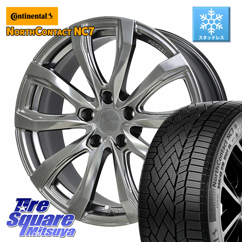 コンチネンタル NorthContact NC7 スタッドレス ミツヤ 正規品 235/60R18 HotStuff シュティッヒ レグザス FORGED FS-01 M14球面座ボルト専用 鍛造ホイール 18インチ 18 X 7.5J(M14B) +35 5穴 114.3 レクサスNX20系 クラウンスポーツ・エステート ハイブリッドZ スバル