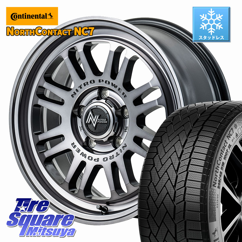 コンチネンタル NorthContact NC7 スタッドレス ミツヤ 正規品 225/55R17 MANARAY NITRO POWER M16 ASSAULT ホイール 17インチ 17 X 7.0J +42 5穴 114.3 MAZDA6 10系アルファード