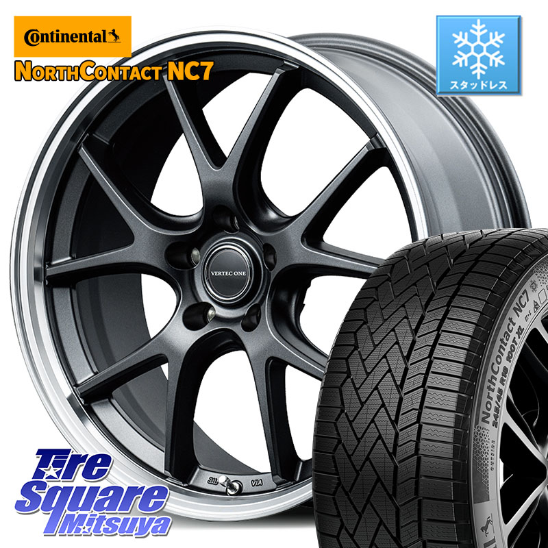 コンチネンタル NorthContact NC7 スタッドレス ミツヤ 正規品 225/55R18 MANARAY MID VERTEC ONE EXE5 Vselection ホイール 18インチ 18 X 8.0J +42 5穴 114.3 デリカD:5 SL系フォレスター