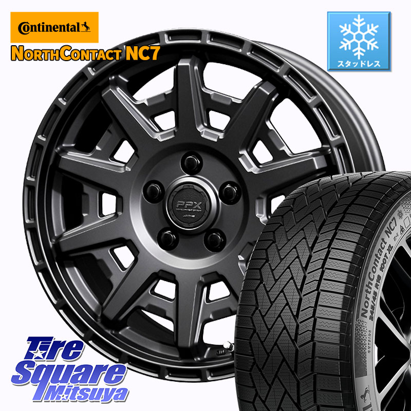 コンチネンタル NorthContact NC7 スタッドレス ミツヤ 正規品 225/45R17 KYOHO PPX D10X ホイール 17インチ 17 X 7.0J +35 5穴 114.3 GRヤリスRSノーマルキャリパー